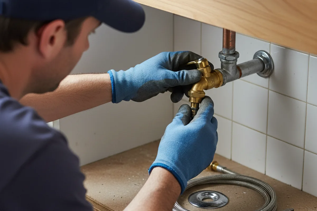 Shutoff valve and fitting work during Faucet and Fixture Repair in Delano